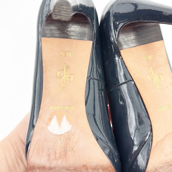Cole Haan Nike Air Chelsea Pump Midnight Blue Patent Platform Heel Shoe size 5.5 - Picture 8 of 9